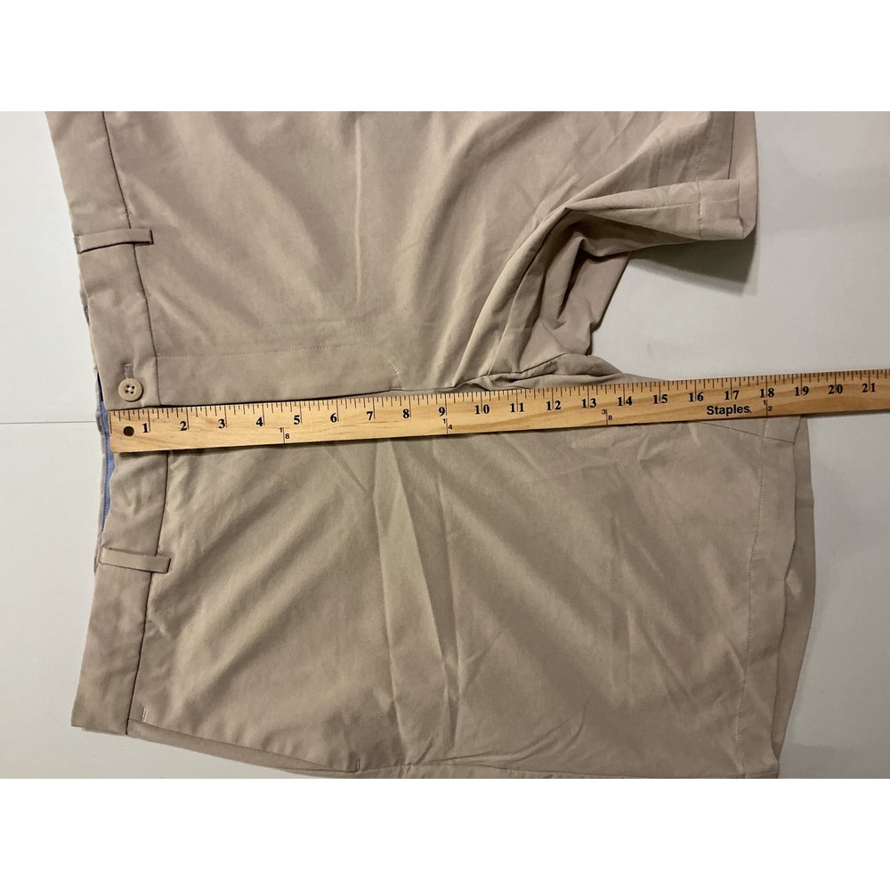 Peter Millar Crown Crafted Mens 38 Khaki Tan Performance Golf Shorts Preppy - Picture 7 of 8